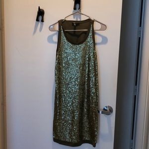 Green sequin dress